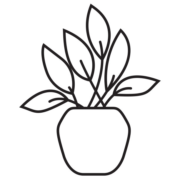 用于家庭或办公室室内装饰的植物。室内盆栽图标。图片下载