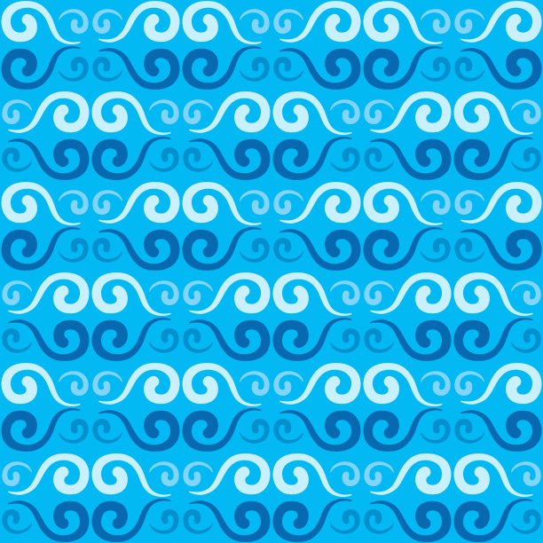 传统风格无缝瓷砖图案。简单抽象的螺旋形状。平面向量图形。图片下载
