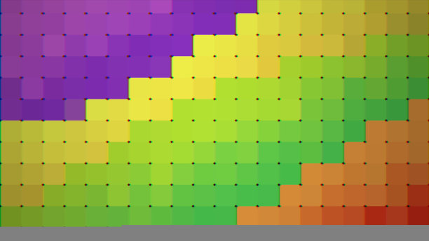 变换几何点状的80年代优雅的彩虹背景。图片下载