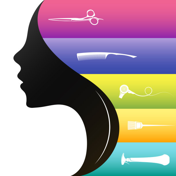 美容院绘画及护发设计图片下载