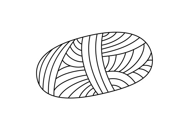 针织用的纱线线束。涂鸦阶梯，矢量平面插图，孤立。图片下载