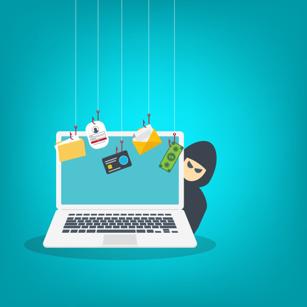 黑客用手提电脑窃取机密资料，个人资料和信用卡资料。黑客的概念。图片下载