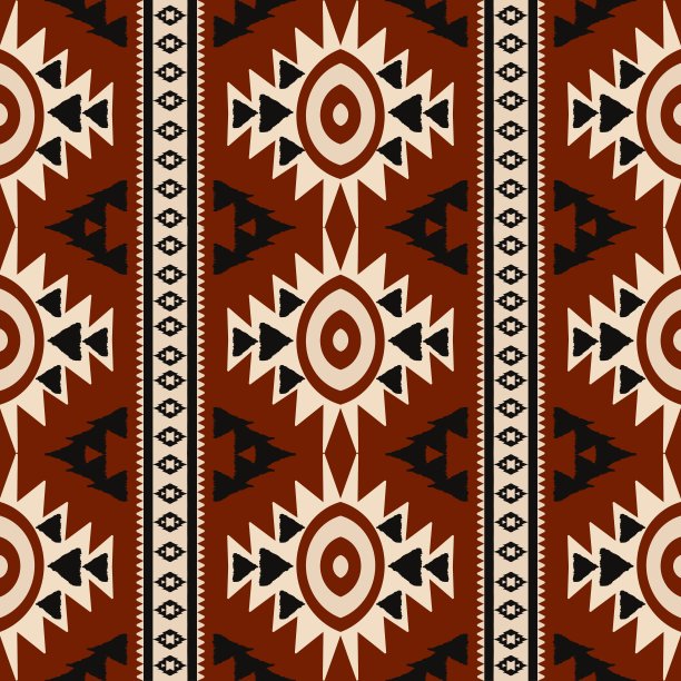 非洲部族红色伊卡特图案。图片下载