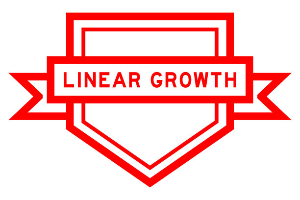 复古红色五边形标签旗帜与字线性增长在白色背景图片下载