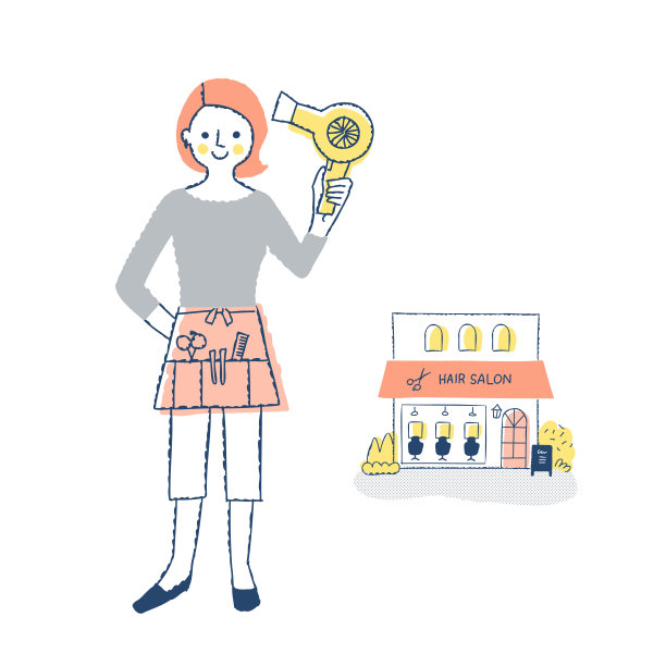 女性理发师和发廊图片下载