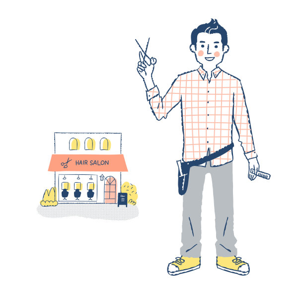 男性发型师和发廊图片下载