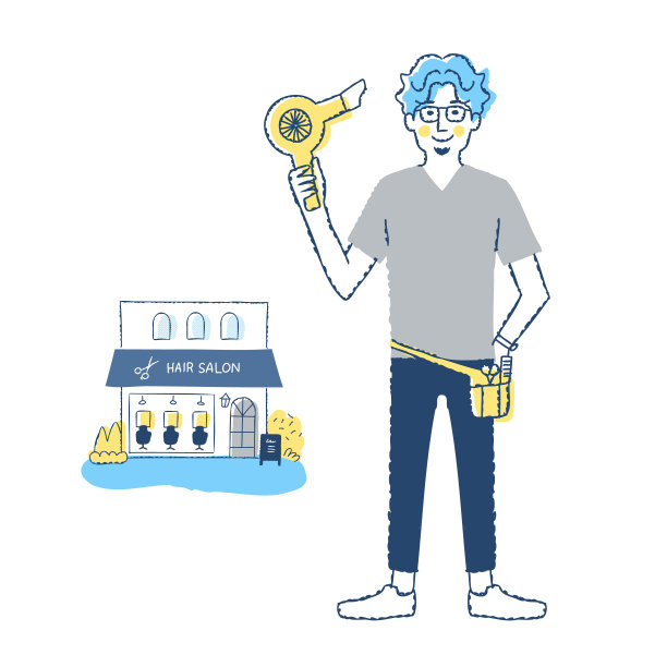 男性发型师和发廊图片下载