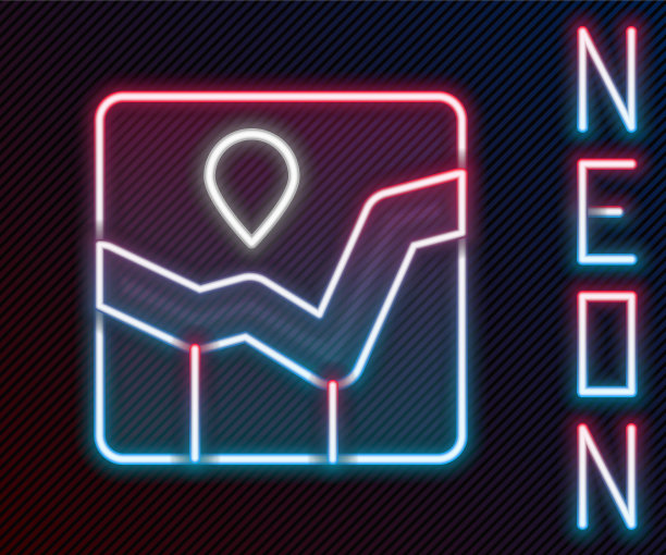 发光的霓虹灯线图表图表信息图图片下载