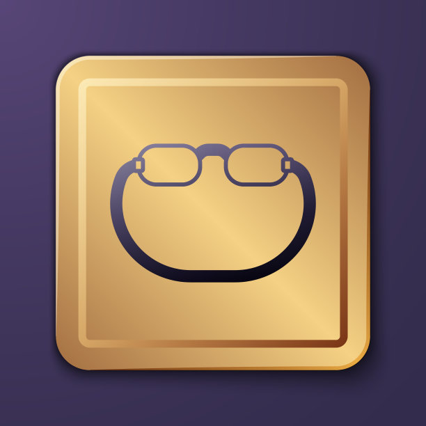 紫色眼镜图标隔离在紫色上图片下载