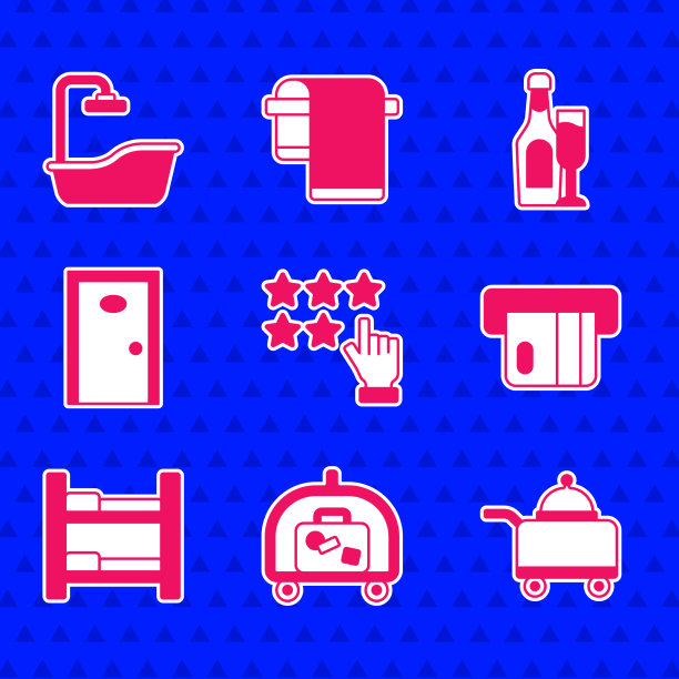 星级酒店的行李车套满了图片下载