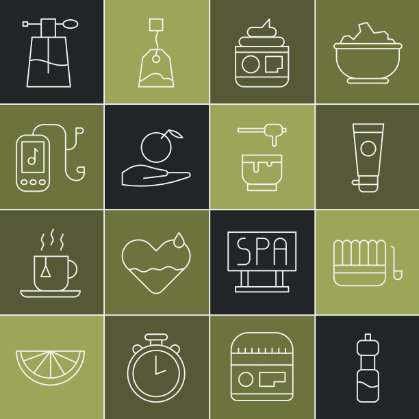 设置线瓶水桑拿桶和勺子图片下载