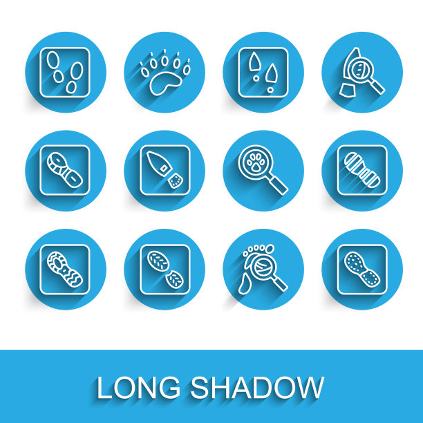 设线人脚印鞋放大镜图片下载