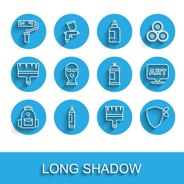 设置线学校背包马克笔油漆辊图片下载