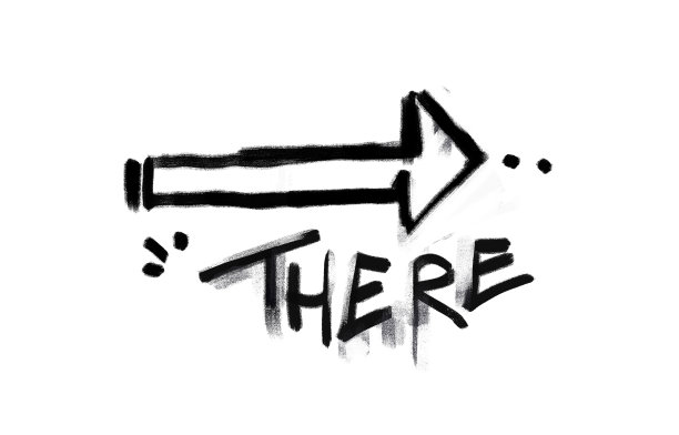 有题词的大箭头。有文字纹理的手写涂鸦铭文。孤立的涂鸦。图片下载