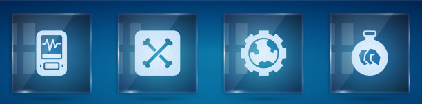 设置地震仪考古齿轮和地球图片下载