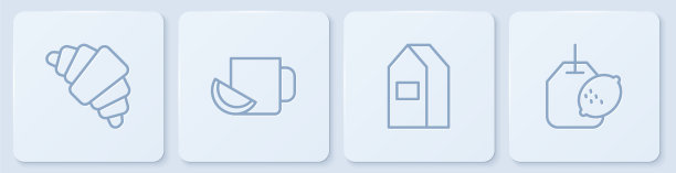 套线羊角面包纸包装的牛奶杯图片下载