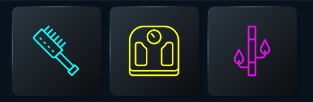 设置线桑拿刷竹和浴室秤图片下载