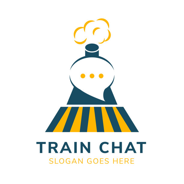 火车聊天图标品牌设计模板图片下载