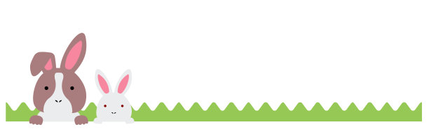 两只兔子直视前方。矢量图图片下载