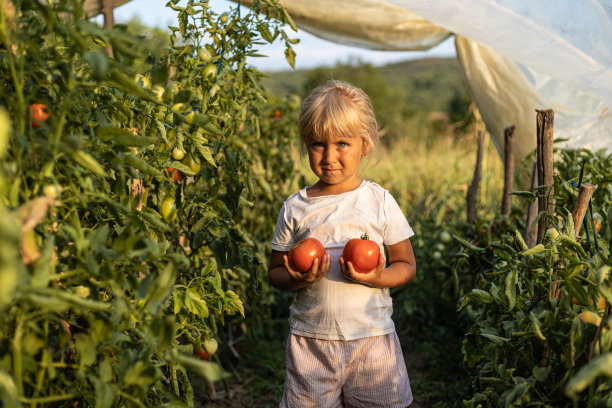 花园里的小女孩图片下载