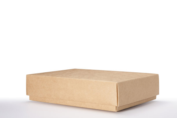 盒子孤立的白色背景与裁剪路径，空白纸板模型矢量插图。图片下载