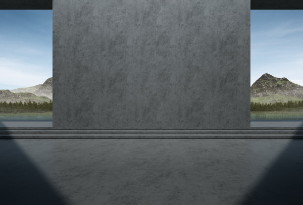 空的混凝土地板作为停车场。图片下载