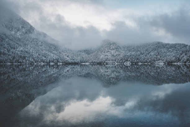 Eibsee湖。巴伐利亚,德国图片下载