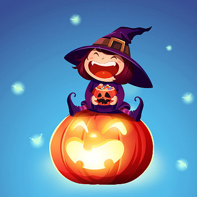 插画风万圣节头像图片下载