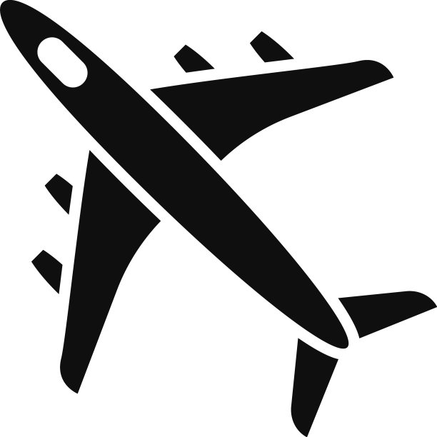 飞机图标黑色空军标志飞行标志图片下载