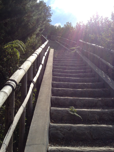 通往山上的楼梯图片下载