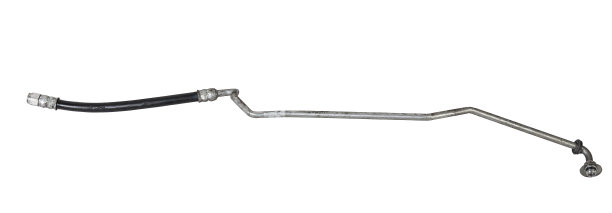 供冷却空气或汽车和卡车加热部分的制冷剂或油的空调软管，白色隔离背景。汽车零部件目录。图片下载