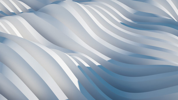 波浪结构安装。3 d渲染图图片下载