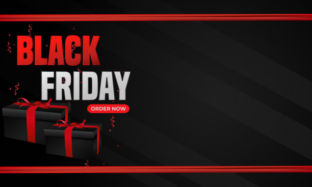 黑色星期五促销庆祝框架背景与彩纸和礼物图片下载