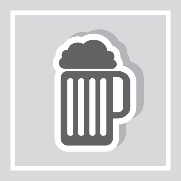 啤酒杯图标矢量插图图片下载