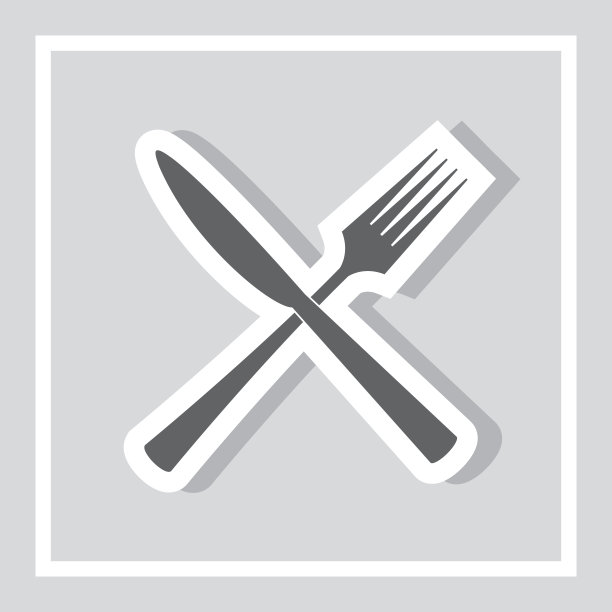 叉和刀交叉的图标。餐具的图标图片下载