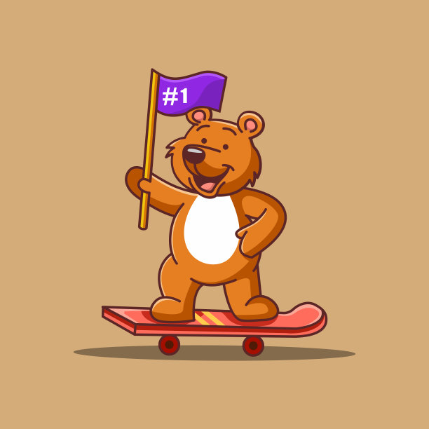 可爱的小熊人物标志图片下载