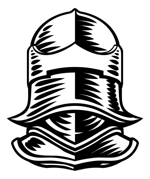 骑士头盔盔甲头盔中世纪古董木刻图片下载