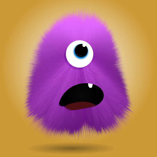 概念明亮的矢量洋红色鬼在黄色背景图片下载