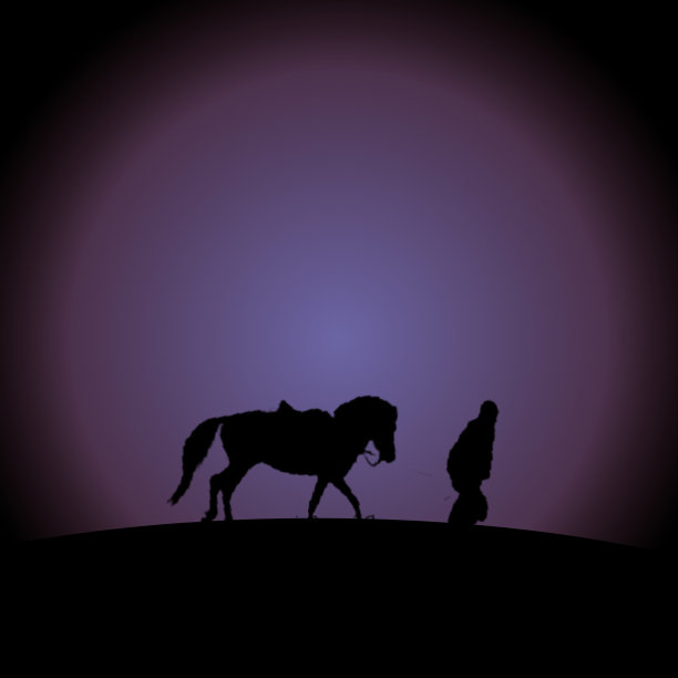 一个旅行者和他的马图片下载