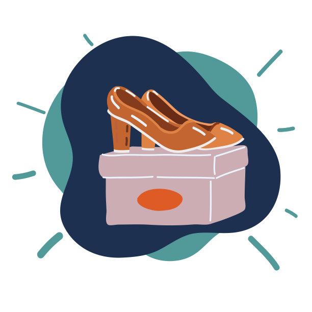 卡通矢量插图的鞋盒图片下载