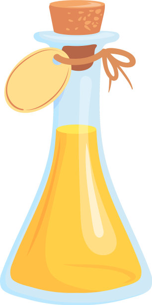 健康油在优质玻璃瓶标签图片下载