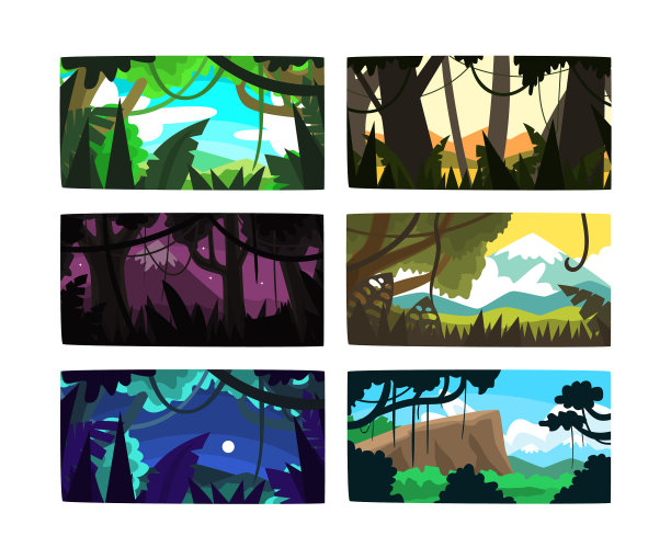 丛林和热带雨林，树木茂密图片下载