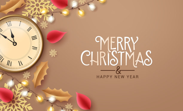 圣诞快乐文字矢量背景设计。圣诞祝福在空白的排版图片下载