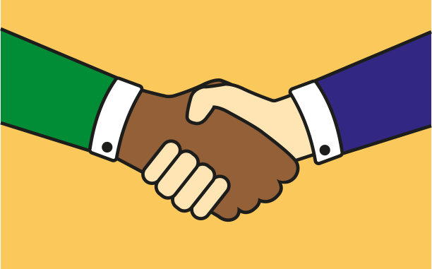 握手。插图。图标。交易。矢量图像。图片下载