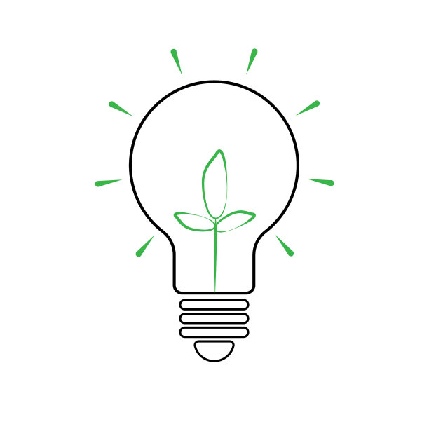 白色灯泡可持续图片下载