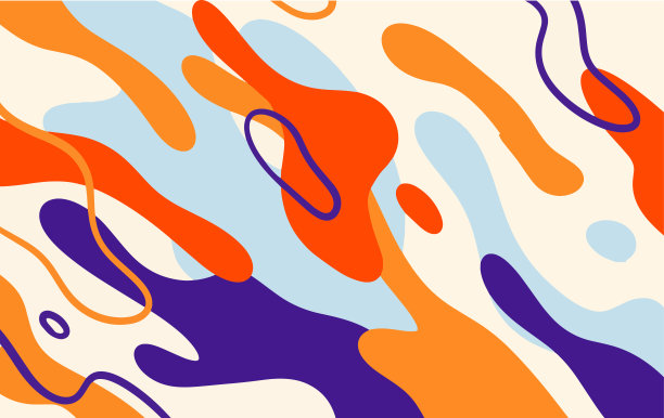 抽象时尚的民族风格背景设计。复古的现代插画轮廓笔画图案图片下载