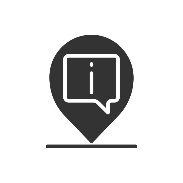 黑色信息图钉图标图片下载