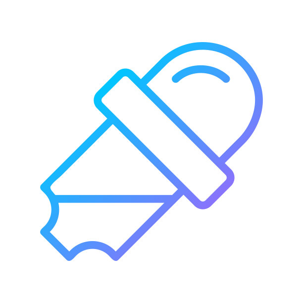 移液管像素完美梯度线性矢量图标图片下载