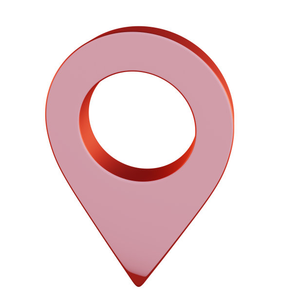 红色位置标记。销3 d红色。图片下载