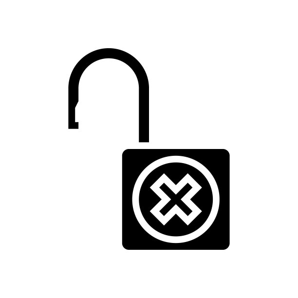 打开挂锁符号图标矢量插图图片下载